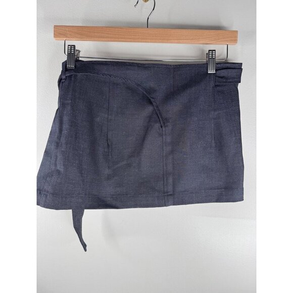 EB denim Wrap Mini Skirt in Rinse Size M Medium NWT - Picture 6 of 6
